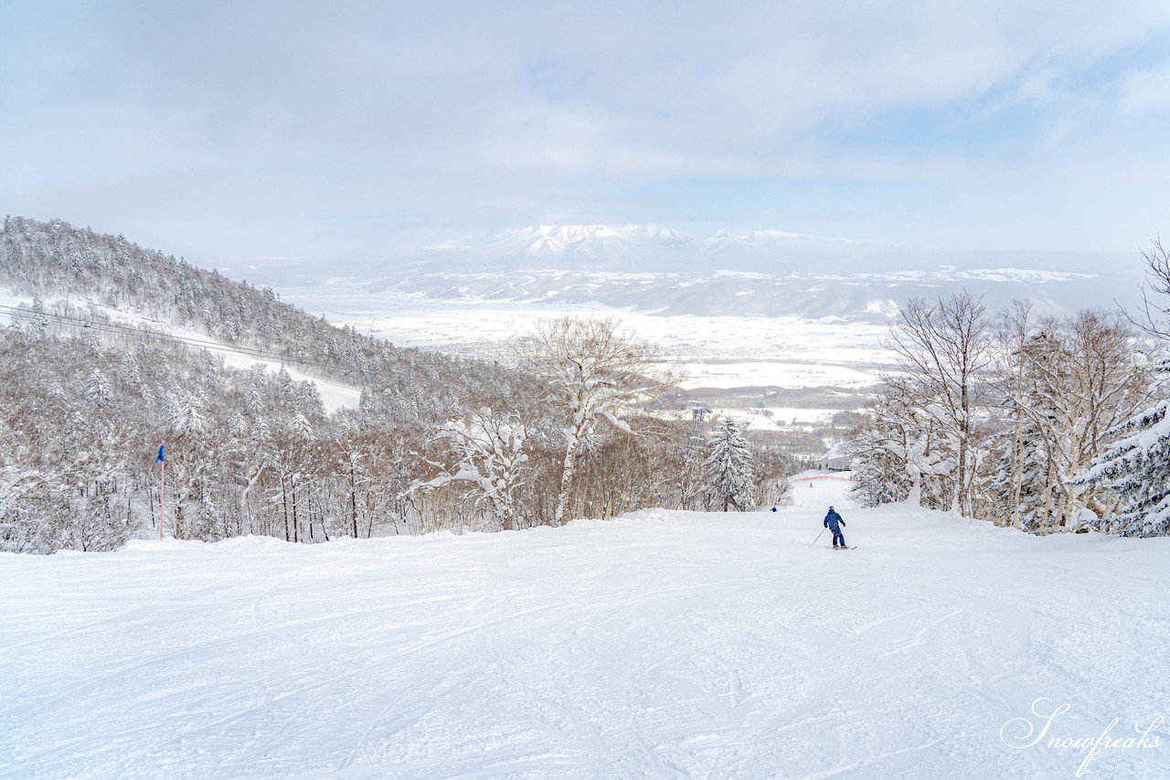 富良野スキー場　気温 -14℃。ダイヤモンドダストが煌めく、国内屈指のリゾートゲレンデを堪能♪